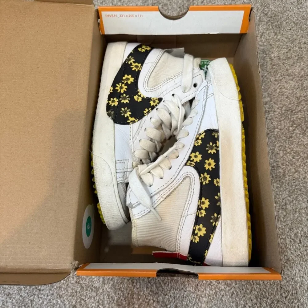 Nike Blazer women's 9 mens 7.5 Mid 77 jumbo sunflower sneakers 2667